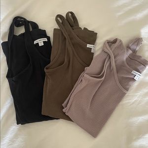 James Perse RIBBED DAILY TANK 3 pack Size 2